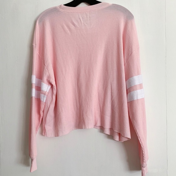 Hollister Pink Varsity Waffle Tee - Picture 2 of 7